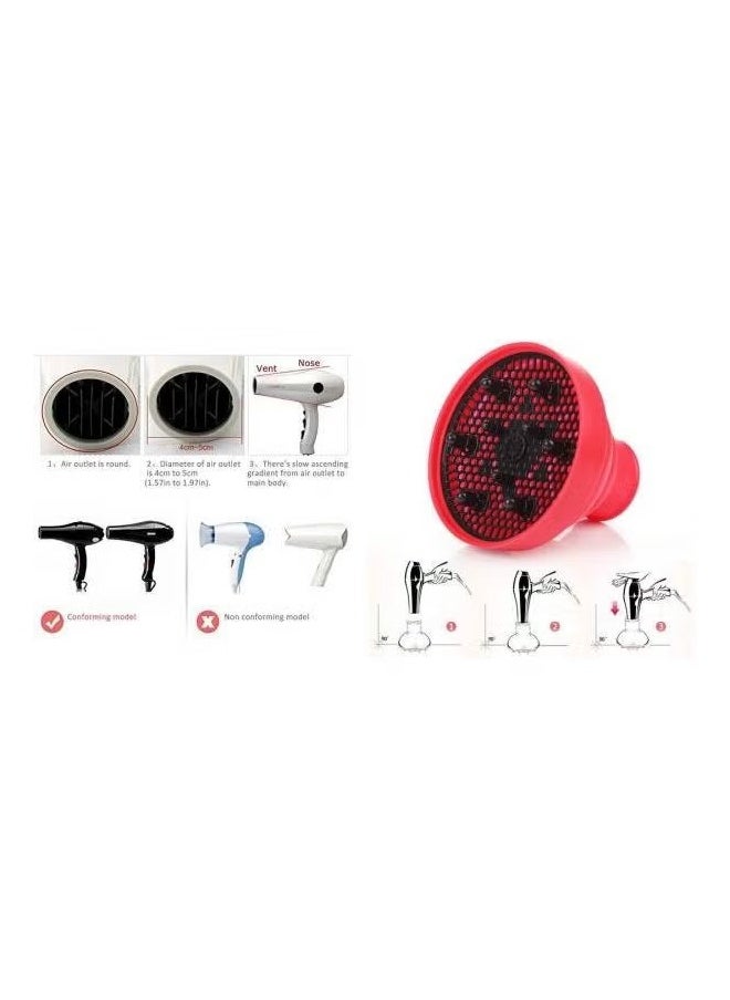 ORiTi Hair Dryer Diffuser Red/Black  - Image 5
