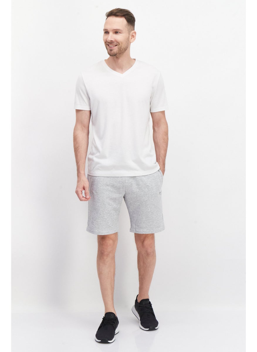 Kenneth Cole Men Drawstring Heather Basic Short, Grey  - Image 3