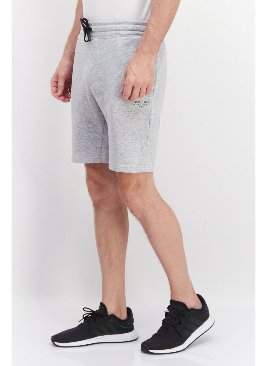 Kenneth Cole Men Drawstring Heather Basic Short, Grey  - Image 4