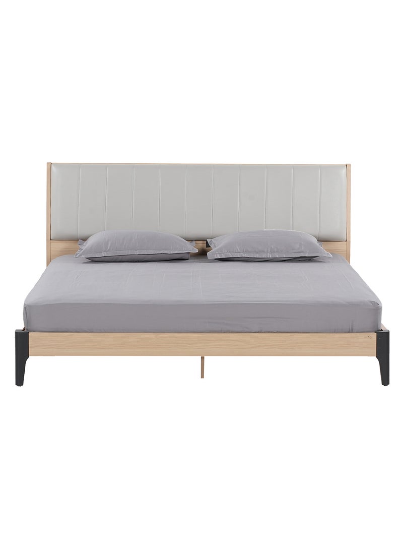 ROYALOAK Weston King Bed | MDF With Melamine Finish | Upholstery Headboard | Comfort Back Support | Modern Design | Durable & Long Lasting | Wooden Bed | King Size Bed | Bed King Size - Image 3