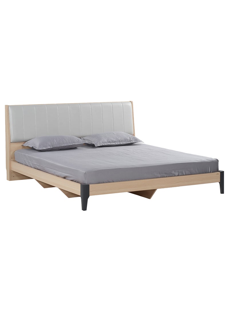 ROYALOAK Weston King Bed | MDF With Melamine Finish | Upholstery Headboard | Comfort Back Support | Modern Design | Durable & Long Lasting | Wooden Bed | King Size Bed | Bed King Size - Image 4
