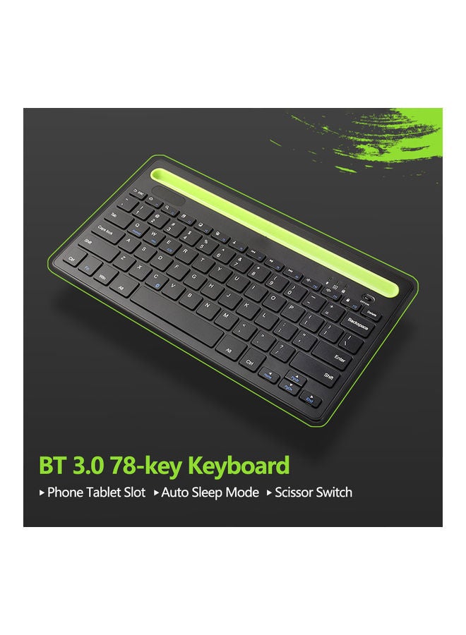NIBEMINENT Rechargeable Wireless BT 3.0 Keyboard with 78-keys Black - Image 3