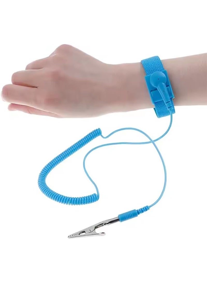 Rubik Anti Static Wrist Strap, 1.7m Antistatic Wristband Bracelet with Grounding Wire and Alligator Clip for ESD Mat, PC, Computer Building, Electronics Repair  - Image 3