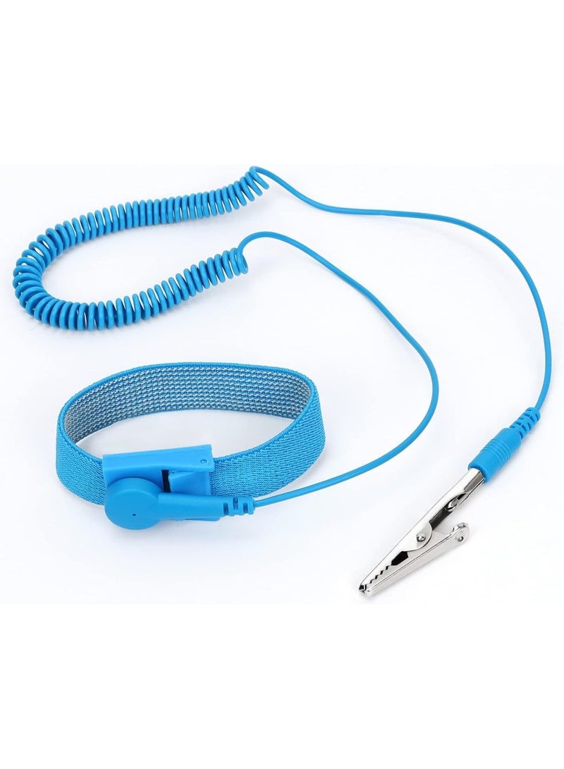 Rubik Anti Static Wrist Strap, 1.7m Antistatic Wristband Bracelet with Grounding Wire and Alligator Clip for ESD Mat, PC, Computer Building, Electronics Repair  - Image 1