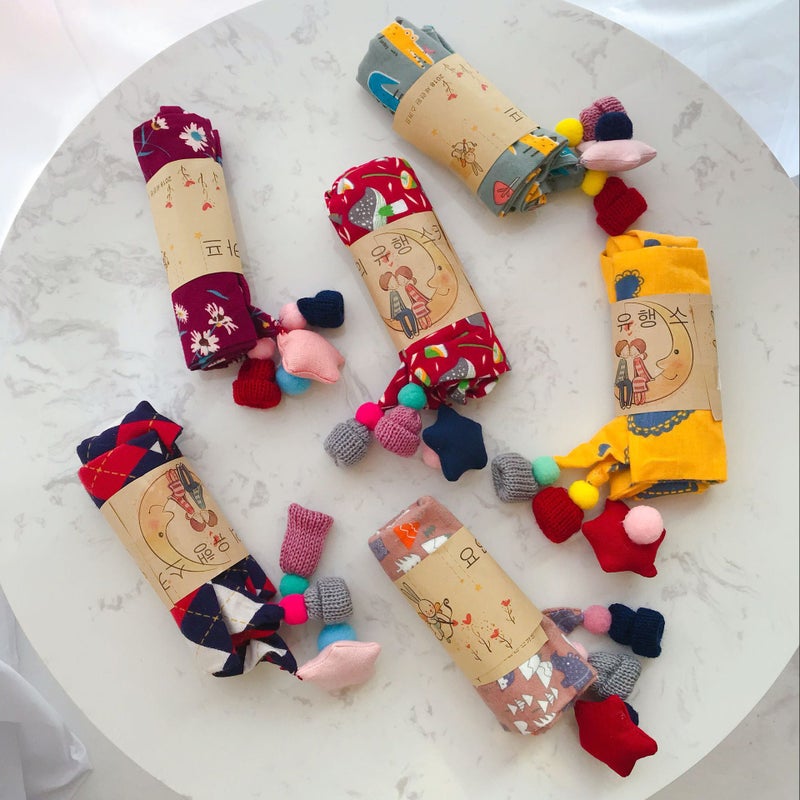 New Autumn and Winter Children''s Scarf Double-Layer Baby Cartoon Triangle Scarf for Boys and Girls Warm Cotton Baby Slippery Towel - Image 3