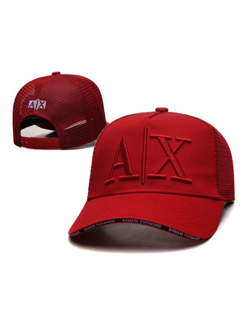 A|X Red Baseball Cap - Mesh Breathable Style Fashion Sunshade Mesh Cap