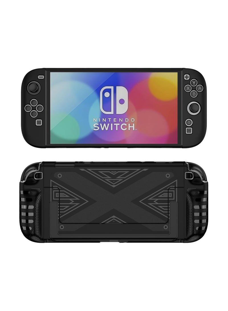 Thin protective case for Nintendo Switch 2, includes 1 x protective case + 2 x grip cases, PC + TPU composite material, anti-slip, anti-scratch and shock-absorbing, complete protection - Image 1