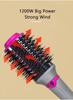 KinseiBeauty 4-In-1 Hot Air Brush, 1200W Electric Hair Dryer Brush with 2 Heads, Hair Styler and Volumizer  - Image 2