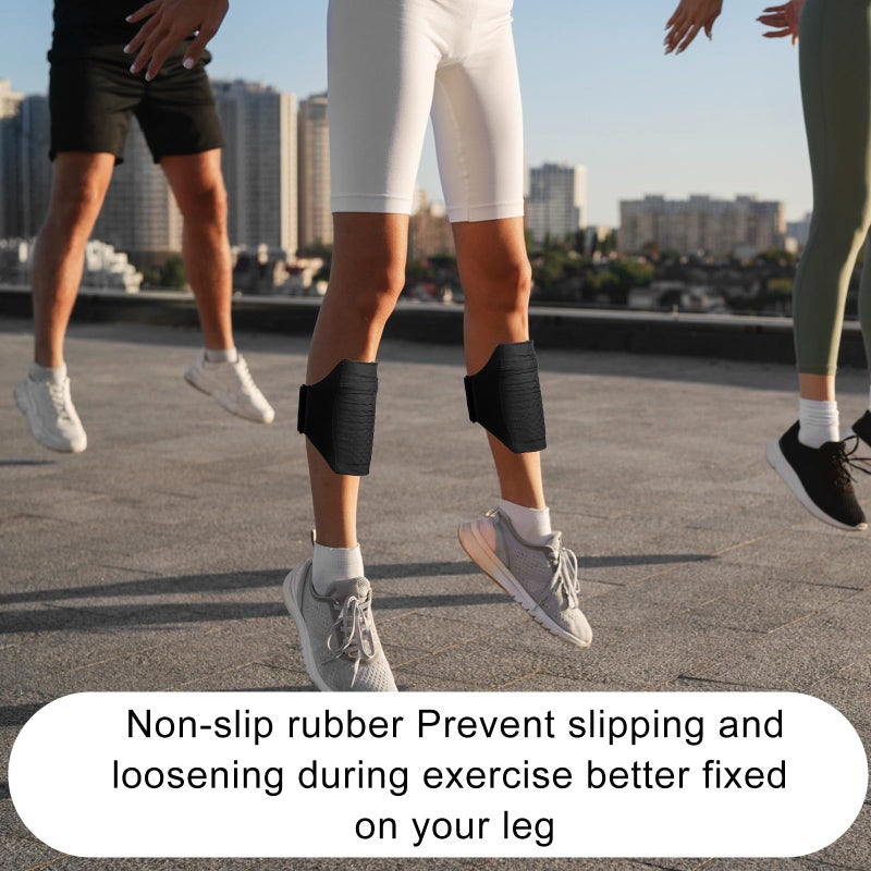 XLIUAX Leg Phone Holder, Cell Phone Leg Straps Ankle Wallet Thigh Holder Wallet Calf Straps Adjustable Arm Pouch Non Slip Sports Armband Storage Bag for Equestrian Jogger Running Workout (Black) - Image 5