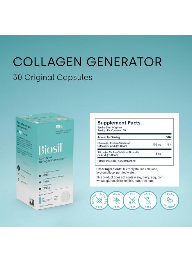 BIOSIL Biosil Collagen Generator - 30 Original Capsules, Pack of 2 - with Patented ch-OSA Complex - Generates & Protects Your Own Collagen - GMO Free - 30-Day Supply - Image 3