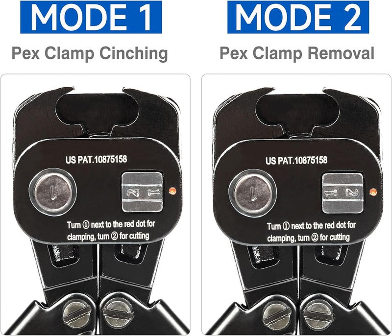 iCRIMP PEX Clamp Tool Kit for 3/8-in, 1/2-in, 3/4-in, 1-in PEX Clamp Cinch & Removal, c/w 1/2''(20 Pack) and 3/4''(10 Pack) PEX Clamp Rings, PEX Tubing Cutter - Image 5