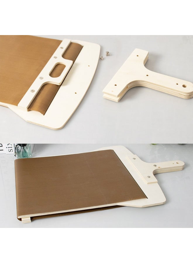 Wooden Multi-functional Scene Pizza Sliding Shovel Creative Home Life Pizza Special Wooden Shovel-Specifications:Log Color Pizza Shovel 52.5*32.5cm-Color:Log Color  - Image 4