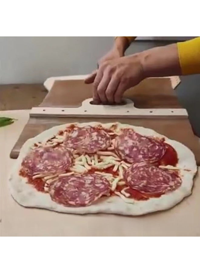 Wooden Multi-functional Scene Pizza Sliding Shovel Creative Home Life Pizza Special Wooden Shovel-Specifications:Log Color Pizza Shovel 52.5*32.5cm-Color:Log Color  - Image 3