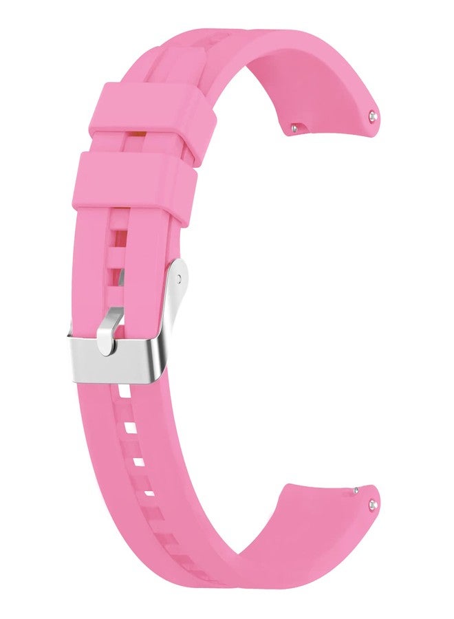ACM Watch Strap Silicone Belt 22mm compatible with Noise Colorfit Mighty Smartwatch Classic Band Light Pink - Image 1