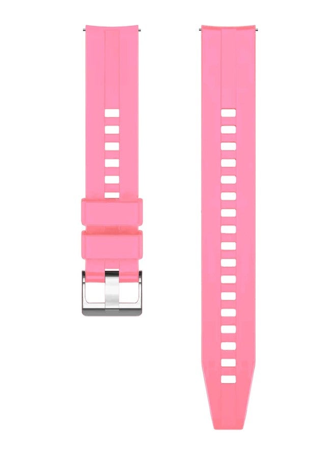 ACM Watch Strap Silicone Belt 22mm compatible with Noise Colorfit Mighty Smartwatch Classic Band Light Pink - Image 2
