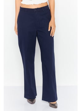 Esprit x Rest and Recreation Women Regular Fit Plain Chino Pants, Navy  - Image 1