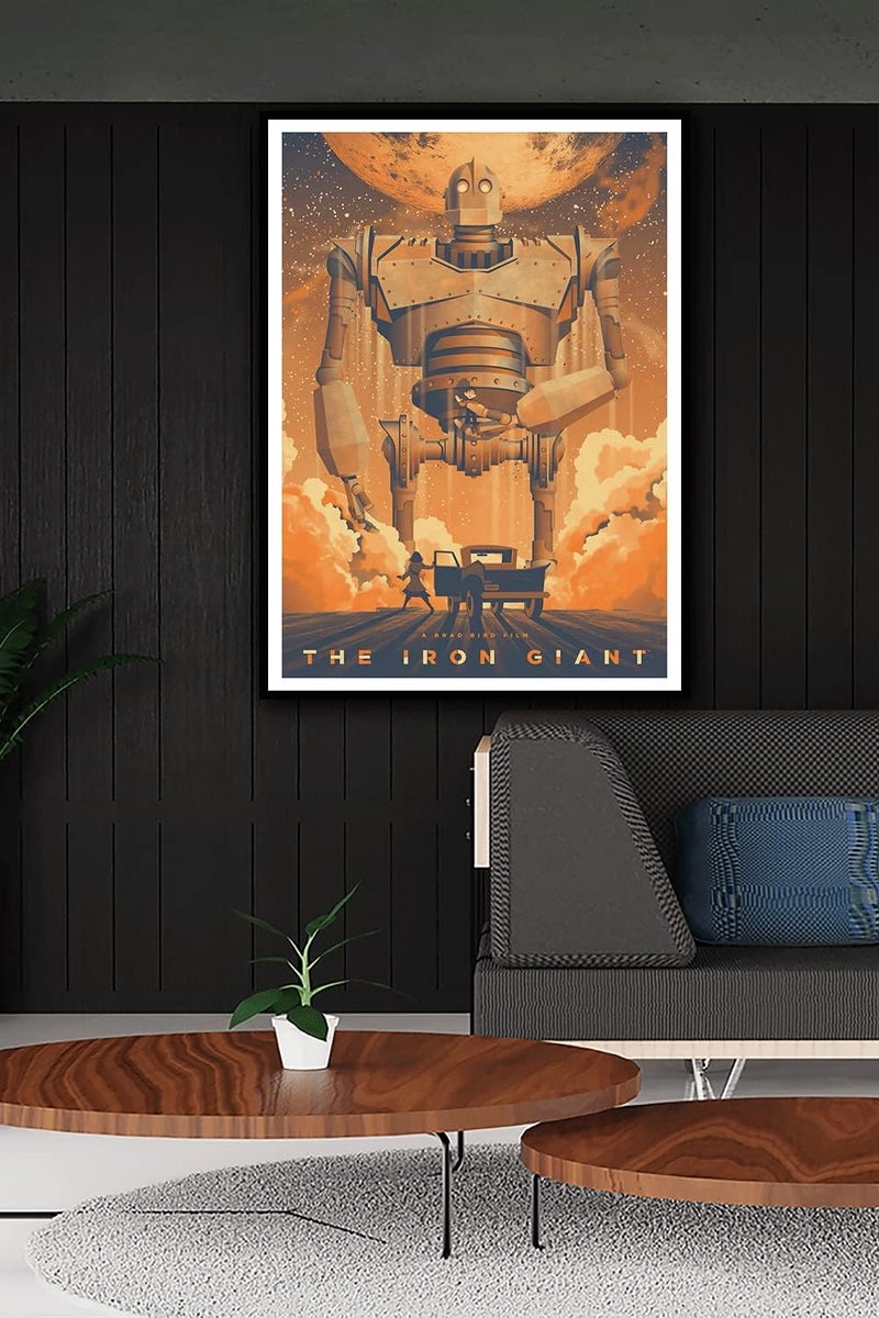 Ukeclvd The Iron Giant Movie Poster Robots and little boys Family Decorative Painting Wall Art Canvas Posters Gifts 12x18 inch No Frame - Image 2