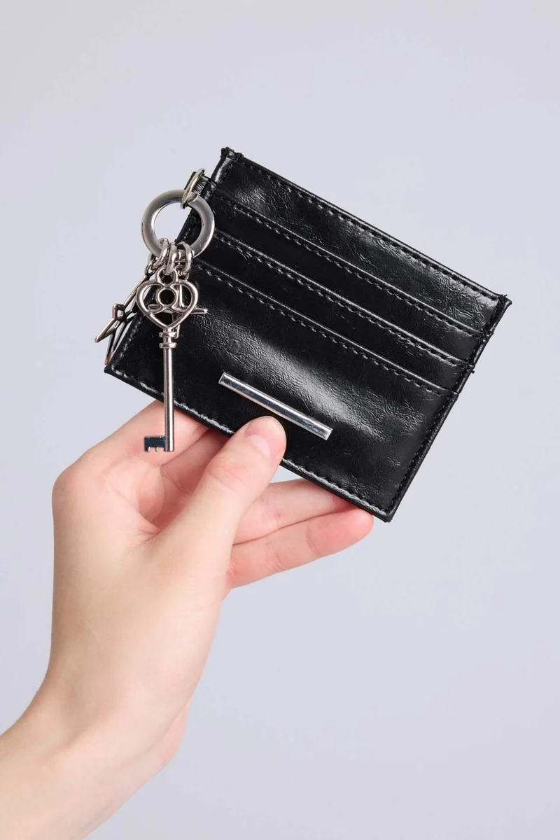 ديفاكتو Woman Faux Leather Business Card Wallet