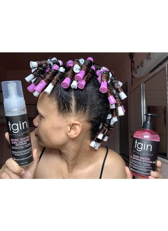 Thank God It's Natural - tgin Rose Water Defining Mousse for Natural hair - Curls - Waves - Low Porosity Hair - Fine hair 8oz - Image 1