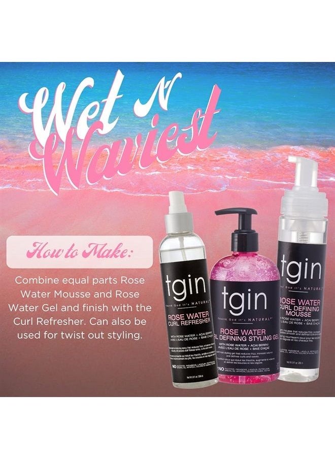 Thank God It's Natural - tgin Rose Water Defining Mousse for Natural hair - Curls - Waves - Low Porosity Hair - Fine hair 8oz - Image 1