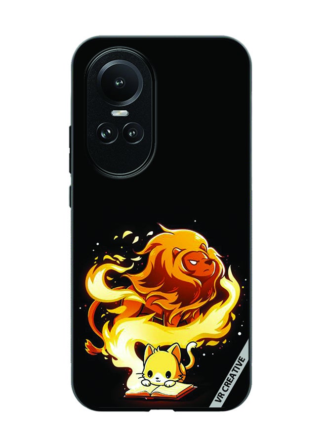 VR CREATIVE Protective Case Cover For Oppo Reno 10 Pro Fir Cat Design Multicolour - Image 1