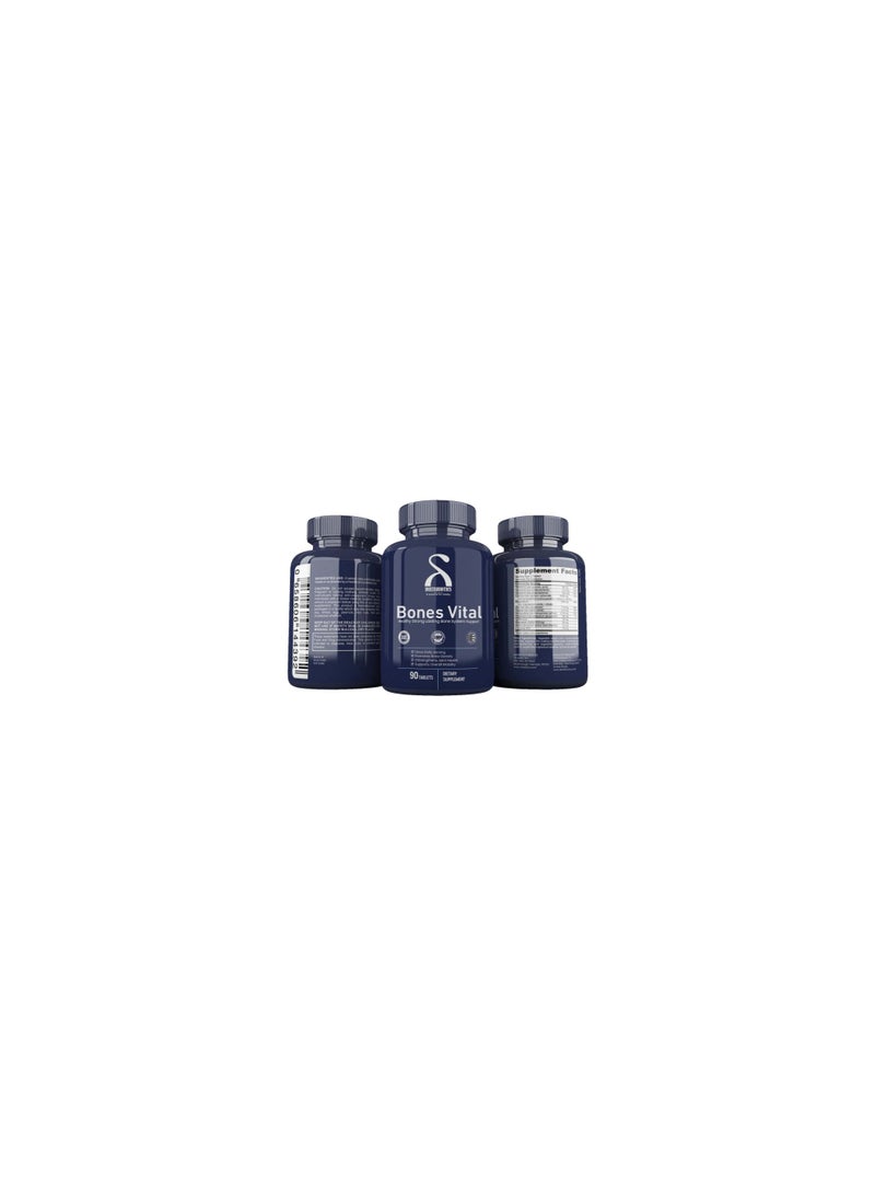 Deltabiotics Bones Vital – Healthy Strong Lasting Bone System Support 90 Tablet Calcium & More  - Image 4