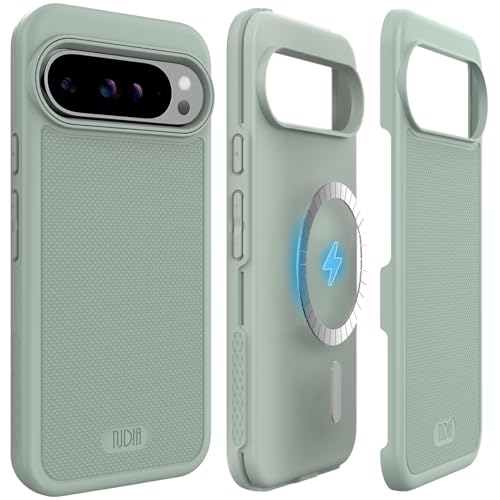 TUDIA for Google Pixel 9 Pro XL Case 2024 MergeGrip Magsafe Compatible Case Military Grade Dual Layer Shockproof Slim NonSlip Heavy Duty Protective Phone Cases Green Lily - Image 1