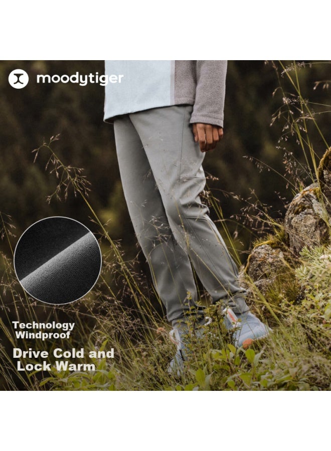 Moodytiger Girls' Pants, Windproof Elastic Spring And Autumn Children's Trousers, Kids' Clothing, Ankle-tied Pants, Solid Color Simple Comfortable Outdoor Sports Pants - Image 1