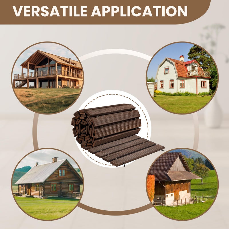 pbugac 8FT Wooden Garden Pathway, Roll Out Walkway for Patio, Backyard and Outdoor Decor, Weatherproof, Non Slip and Easy to Install, Perfect for Beach, Wedding or Lawn (Brown) - Image 5