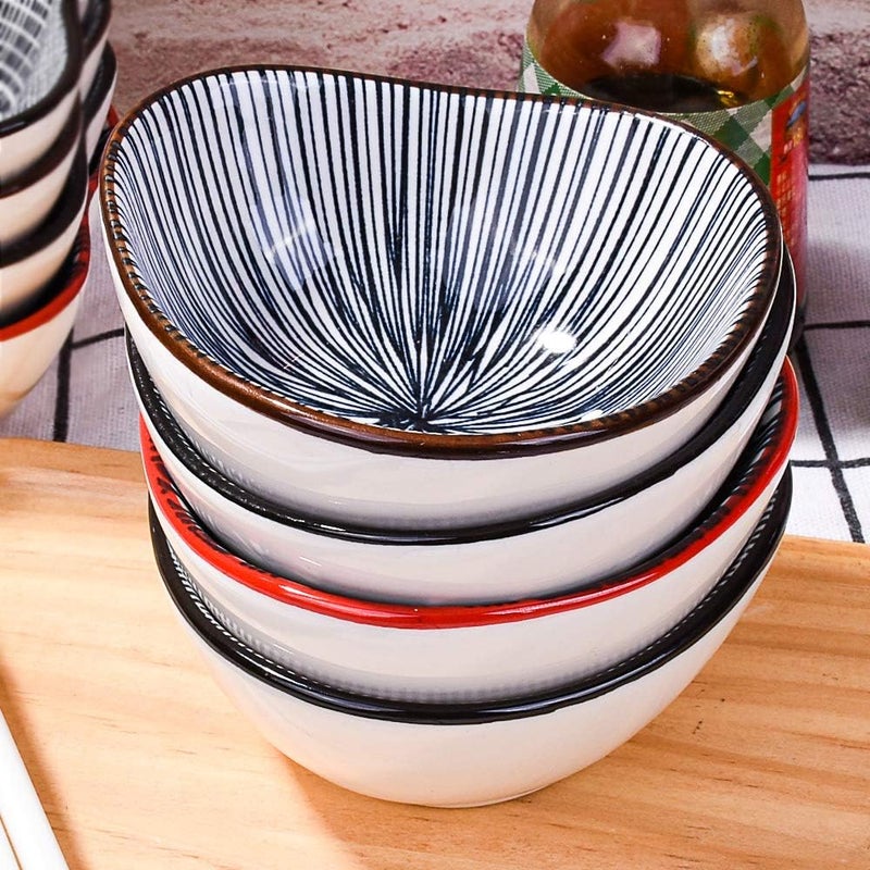 Whitenesser Ceramic Dipping Bowls Set of 4 Japanese Porcelain Side Dish Seasoning Dishes for Sushi Seasoning SJ - Image 3
