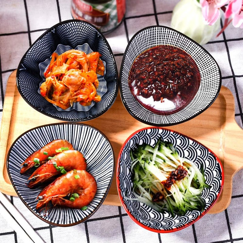 Whitenesser Ceramic Dipping Bowls Set of 4 Japanese Porcelain Side Dish Seasoning Dishes for Sushi Seasoning SJ - Image 2