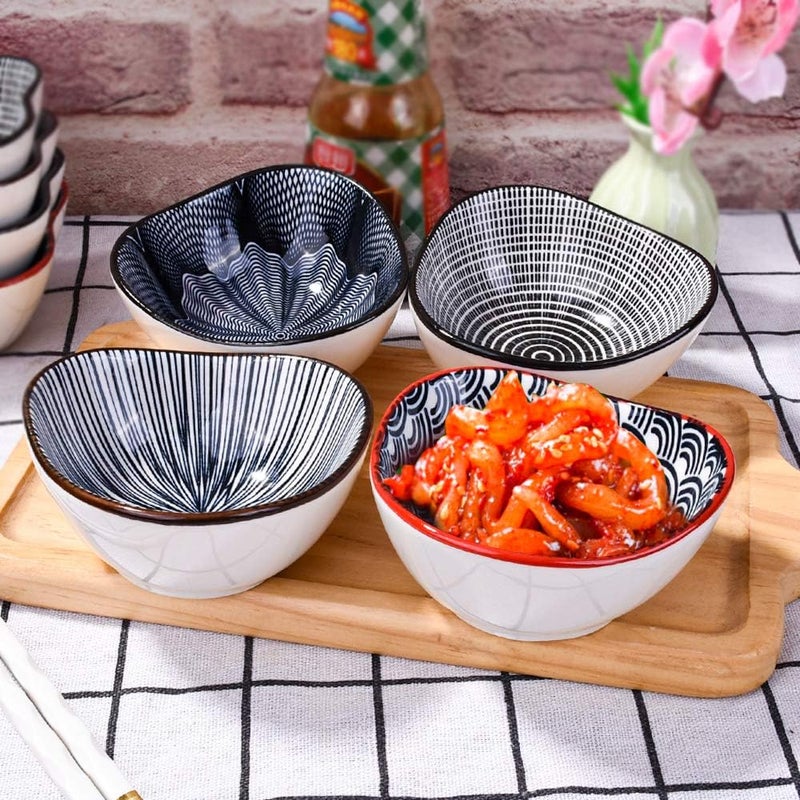 Whitenesser Ceramic Dipping Bowls Set of 4 Japanese Porcelain Side Dish Seasoning Dishes for Sushi Seasoning SJ - Image 4