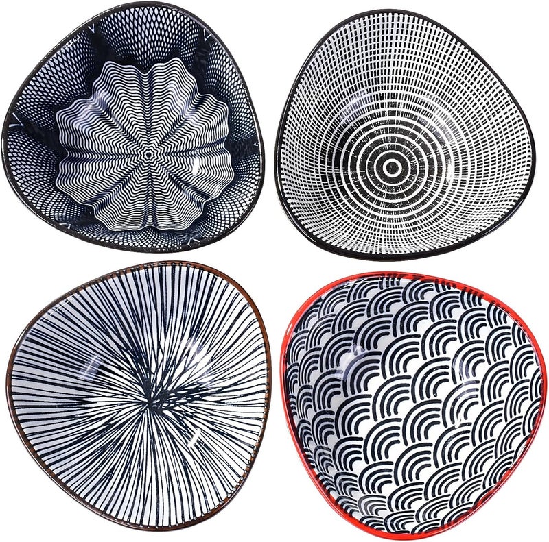 Whitenesser Ceramic Dipping Bowls Set of 4 Japanese Porcelain Side Dish Seasoning Dishes for Sushi Seasoning SJ - Image 1