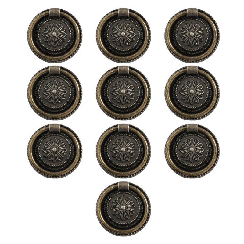Vintage Zinc Alloy Cabinet Knobs Drawer Handles 10Pcs Set Kitchen Furniture Hardware - Image 2