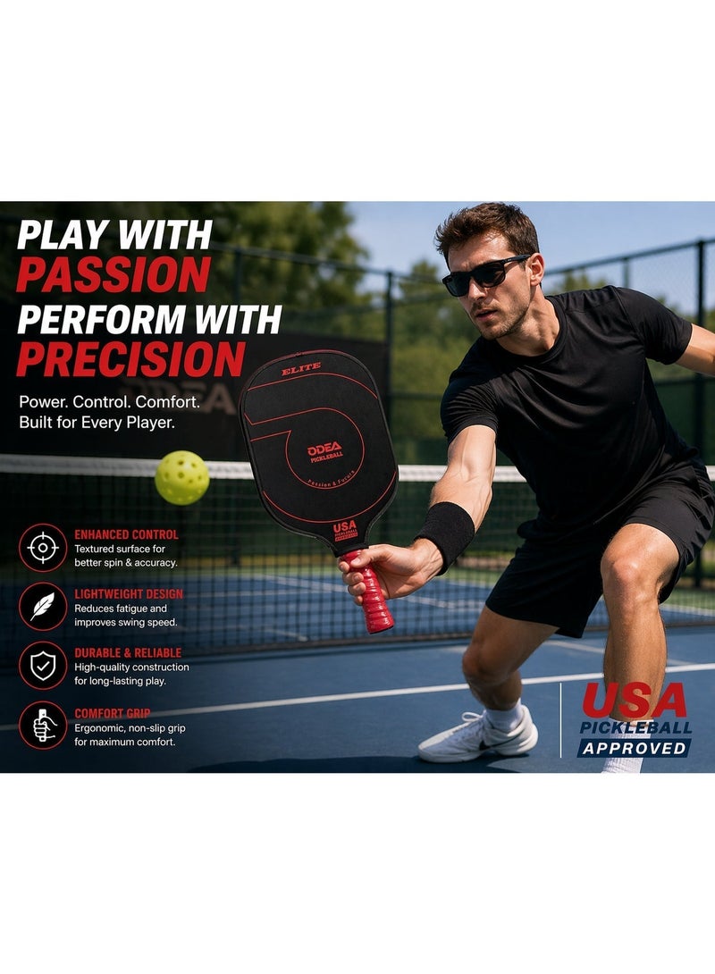 ODEA07 Elite Pickleball Paddle – USA Approved, Lightweight Graphite/Fiberglass Racket with Cover - Image 5