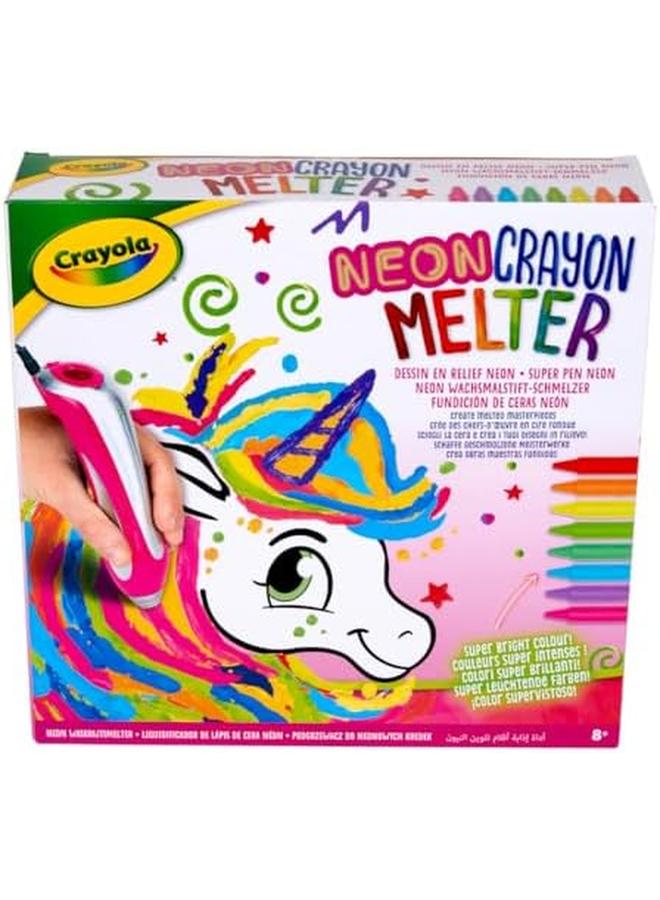 Crayola Neon Crayon Melter Unicorn Style Melting Art Gift For Kids Arts And Crafts For Girls And Boys Best Tween Craft Kit Ages 8 Plus - Image 2