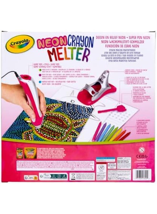 Crayola Neon Crayon Melter Unicorn Style Melting Art Gift For Kids Arts And Crafts For Girls And Boys Best Tween Craft Kit Ages 8 Plus - Image 4
