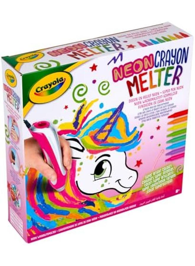 Crayola Neon Crayon Melter Unicorn Style Melting Art Gift For Kids Arts And Crafts For Girls And Boys Best Tween Craft Kit Ages 8 Plus - Image 3