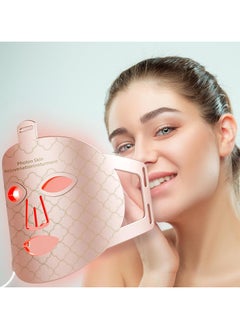 7 Colors Photon Skin Rejuvenation Red LED Light Face Mask Silicone Soft Light Therapy Beauty Device for Skin Care Lift Anti-Aging