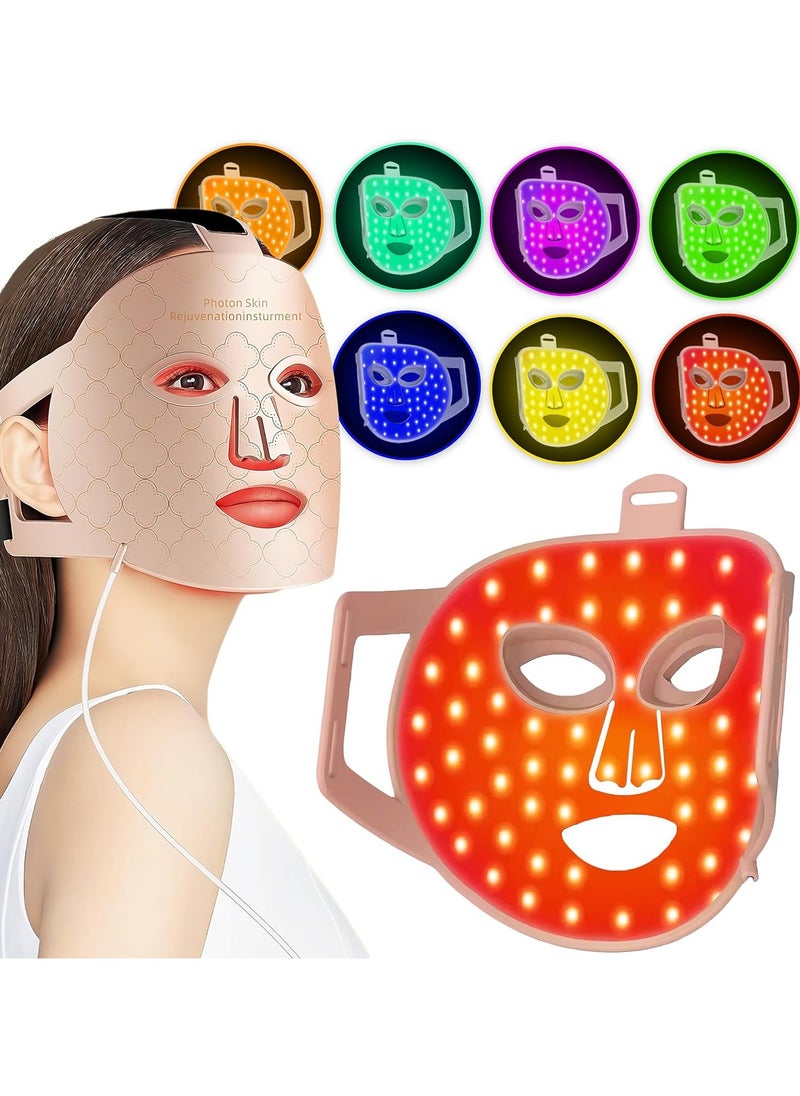 Ru syanl - 7 Colors Photon Skin Rejuvenation Red LED Light Face Mask Silicone Soft Light Therapy Beauty Device for Skin Care Lift Anti-Aging - Image 1