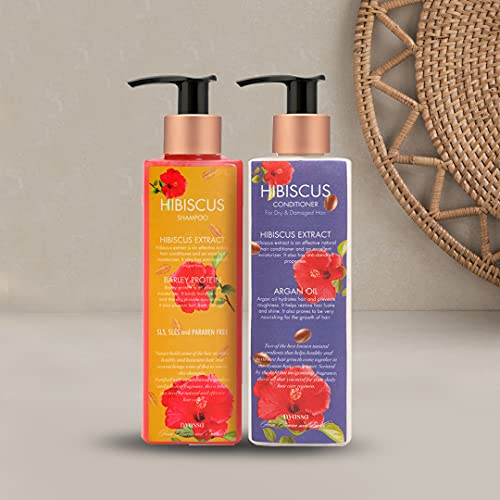 Nyassa Hibiscus Shampoo + Conditioner Hibiscus extract and Barley protein ideal for dry and damaged hair (250+265ml) - Image 2