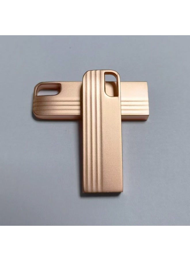 Gift U Disk Metal 3.0 Gift U Disk Mini Gift U Disk 3.0 32GB Gift U Disk Lettering LOGO-Color:Gold-Capacity:8GB  - Image 2