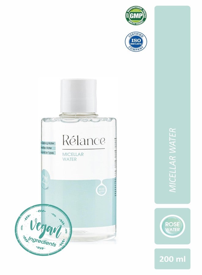 Relance Micellar Water, Vegan Rose Water Cleanser, GMP Certified, 200ml - Image 3