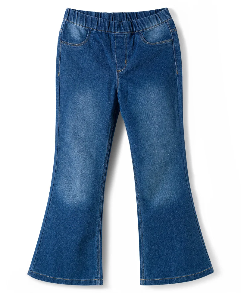 Pine Kids Pine Kids Denim Woven Ankle Length Boot cut Washed Jeggings - Blue
