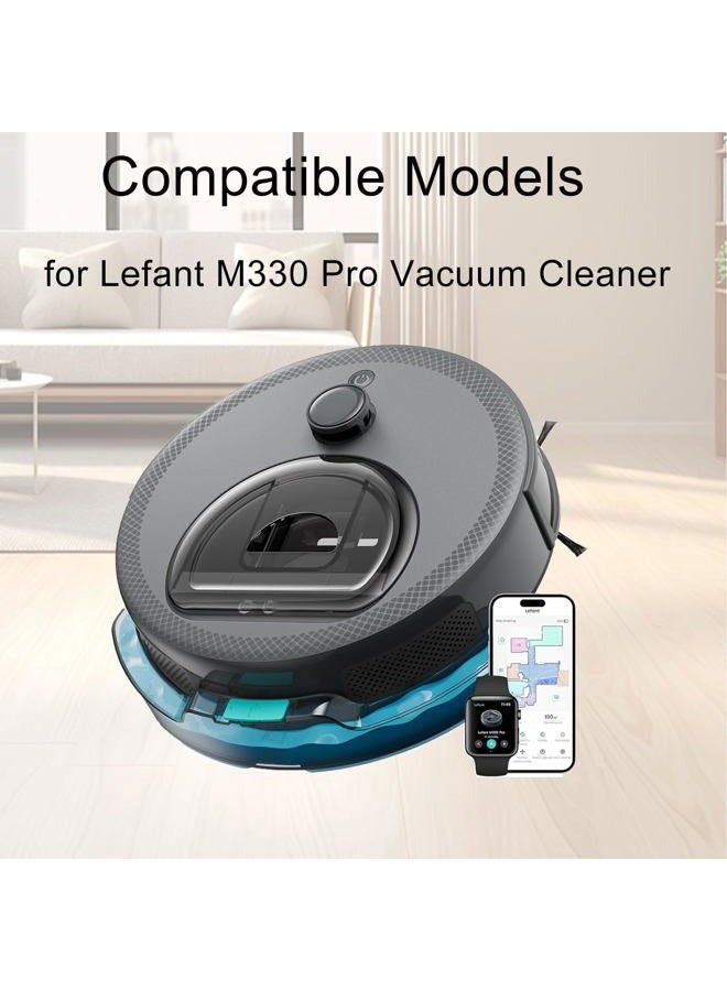 Odashen 17 Pack Replacement Accessories Kit for Lefant M330 Pro Vacuum Cleaner, 6 Side Brush, 6 HEPA Filter, 4 Mop Pads, 1 Cleaning Brush - Image 2