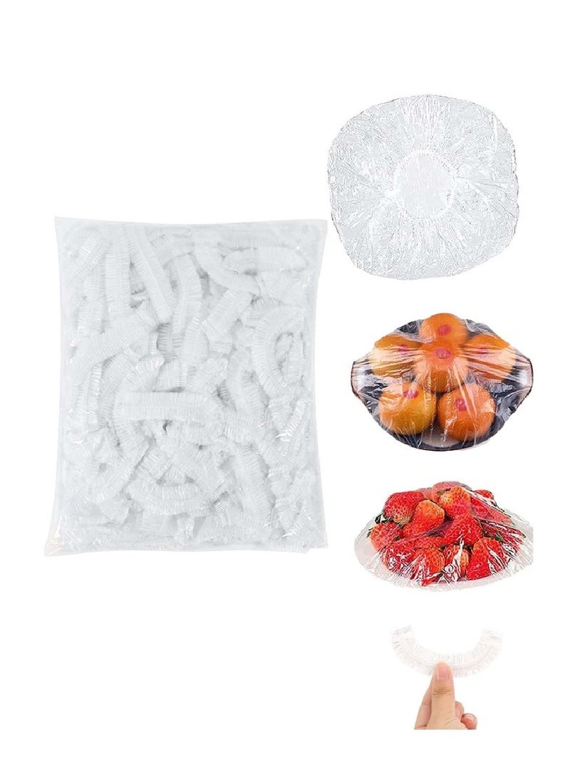Yuwell 100 Pcs Disposable Fresh Keeping Bags Elastic Food Storage Covers Disposable Bowl Covers Dish Plate Plastic Covers Elastic Stretch Bowl Lids Universal Kitchen Wrap Seal Bags  - Image 1