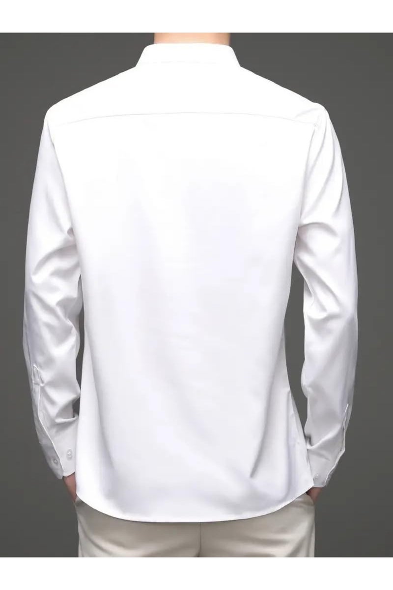 INDOPRIMO Men's Premium Solid Satin Casual Party Shirt Full Sleeve - Image 4