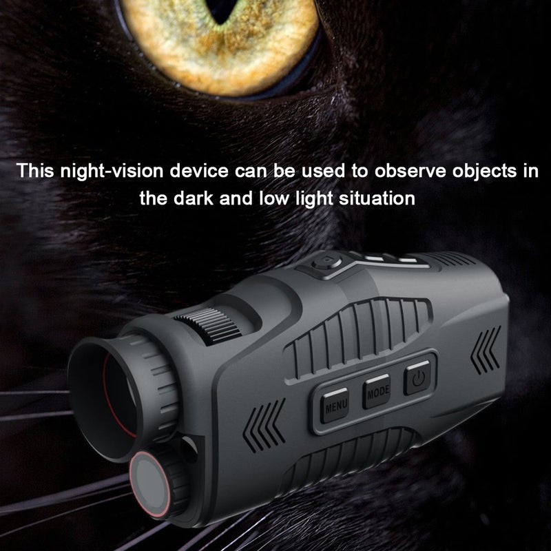 Infrared Night-Vision Device 32G Memory Card Day & Night Use Portable Monocular - Adjustable 7-Level 850nm Infrared Light 1.54 Inch TFT Screen Night-Vision Monocular for Outdoor Observation Hunting Tr - Image 5