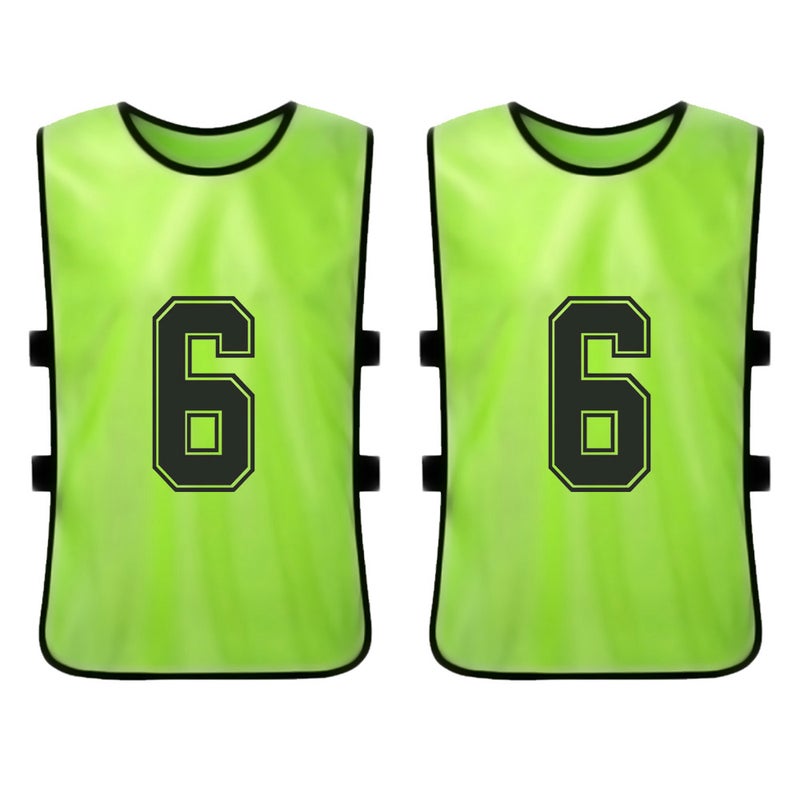 12PCS Kid's Football Pinnies Quick Drying Soccer Jerseys Youth Sports Scrimmage Basketball Team Training Numbered Bibs Practice Sports Vest - Image 2