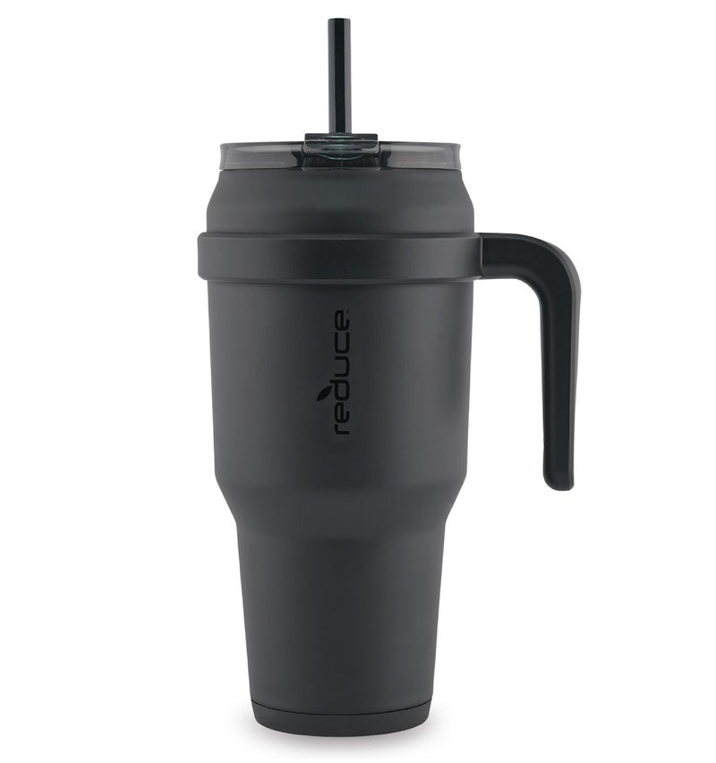 REDUCE Cold1 40 oz Tumbler with Handle - Vacuum Insulated Stainless Steel Water Bottle for Home  Office or Car  Reusable Mug with Straw or Leakproof Flip Lid  Keeps Drinks Cold All Day- Matte Phantom - Image 1